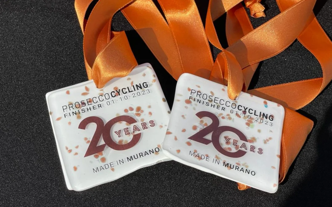 Medaglie di finisher della Prosecco Cycling firmate Abate Zanetti